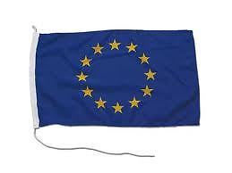 Bandiera Europea con cordino fissaggio, 30 x 45 cm.