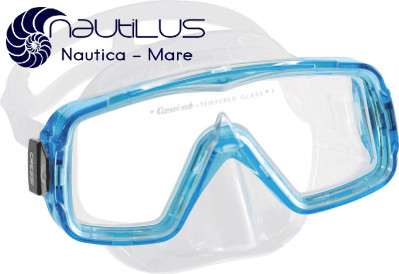Maschera SIRENA cressi sub per snorkeling, nuoto, immersione, vetro unico, flangia interna d'appoggio, in silicone ipoallergenico