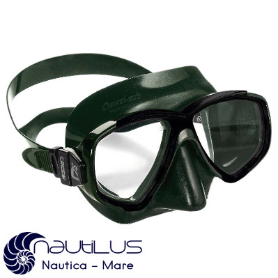 Maschera PERLA cressi sub per snorkeling, apnea, vetri separati, flangia interna, in silicone ipoallergenico